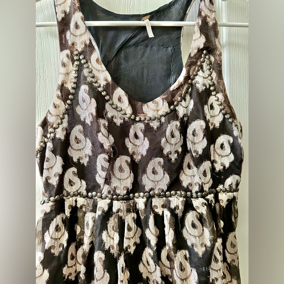 Free People Sleeveless Metallic Studded Jacquard Mini Dress - Picture 10 of 11